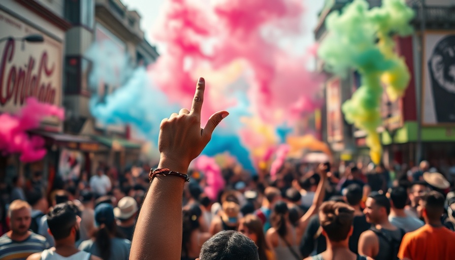 Regada Water Festival 2025 vibrant crowd with colorful smoke