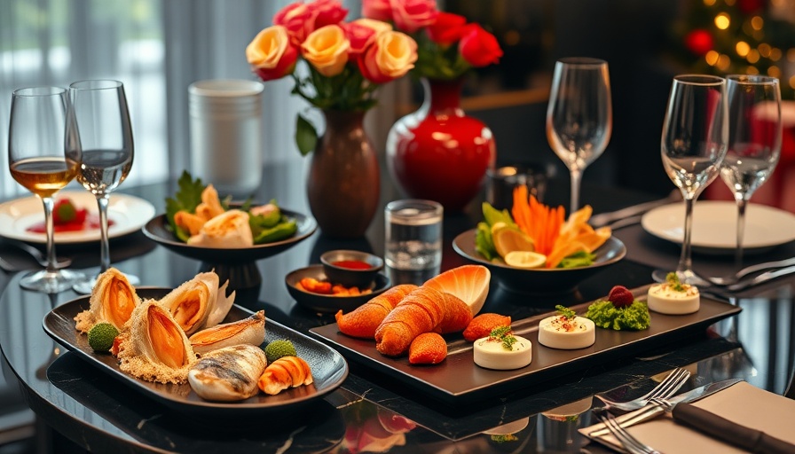 Luxurious Cebu dining Michelin guide setup with gourmet dishes.