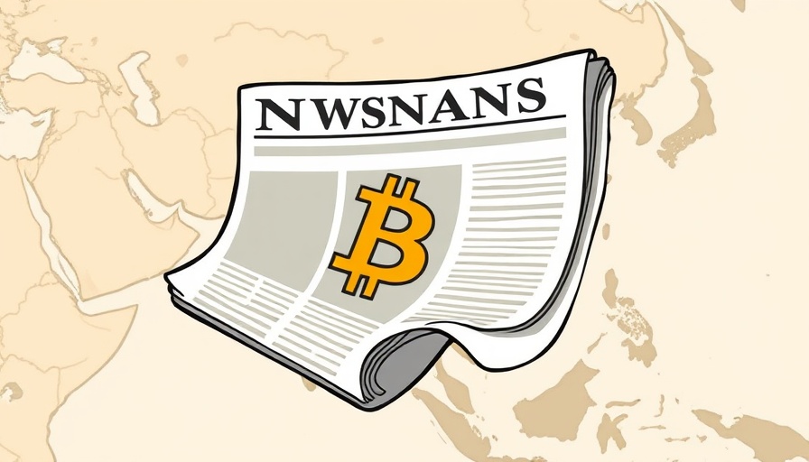 Illustration of Asian cryptocurrency news with Bitcoin.