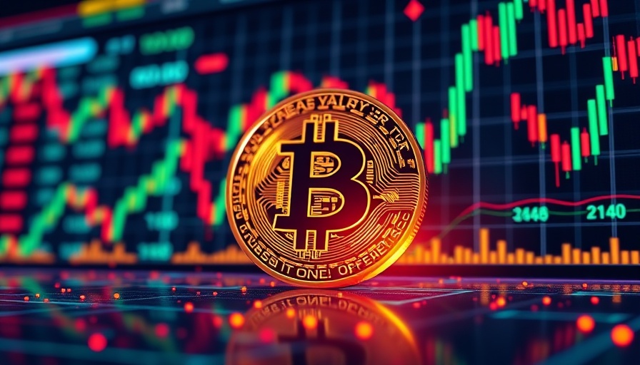 Bitcoin symbol with trading chart, DYDX trading price analysis backdrop.