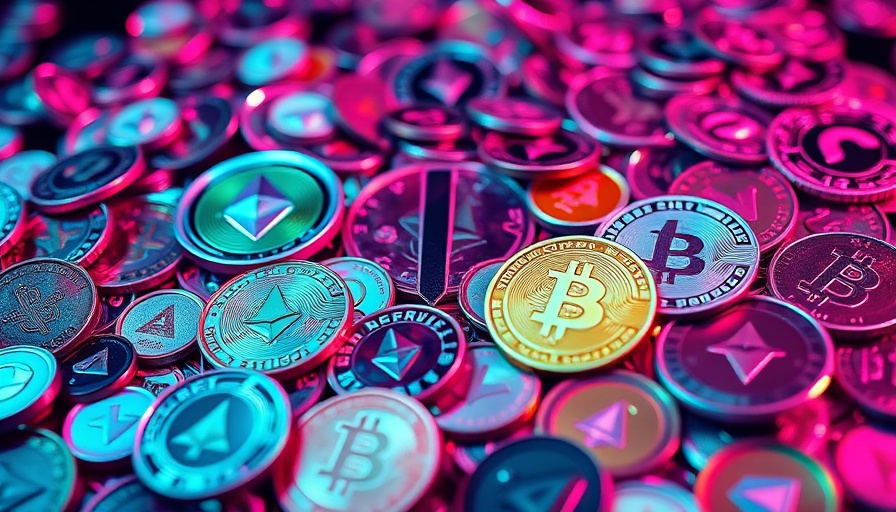 Great Crypto Rotation concept with colorful coins and logo