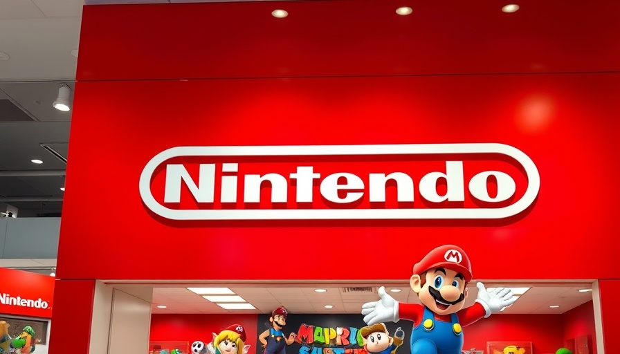 Nintendo store wall with logo and Mario imagery, Nintendo Switch console price hike