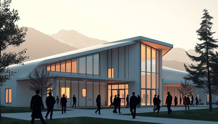 Burke Mountain Community Centre Coquitlam with mountains in backdrop.