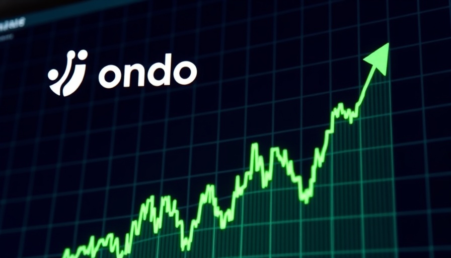 ONDO Price Jumps After Robinhood Listing, green financial chart.