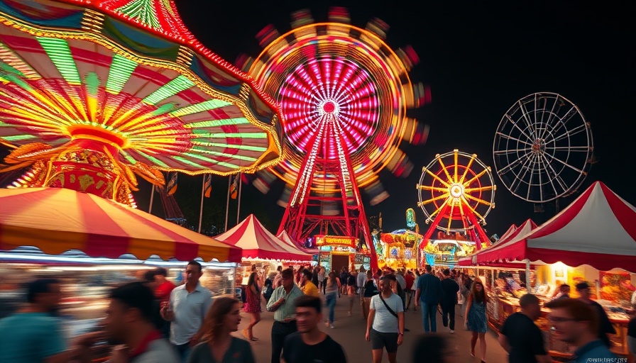 Vancouver events this week: Colorful night carnival scene with rides.
