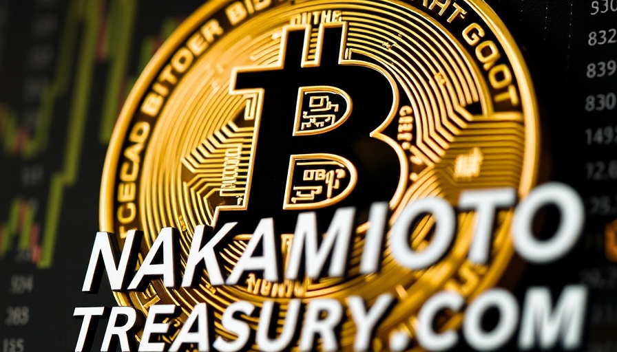 Nakamoto Bitcoin symbol over text in a digital finance context.