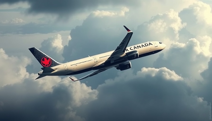 Air Canada airplane ascending dramatically against cloudy sky, symbolizing Aeroplan changes.