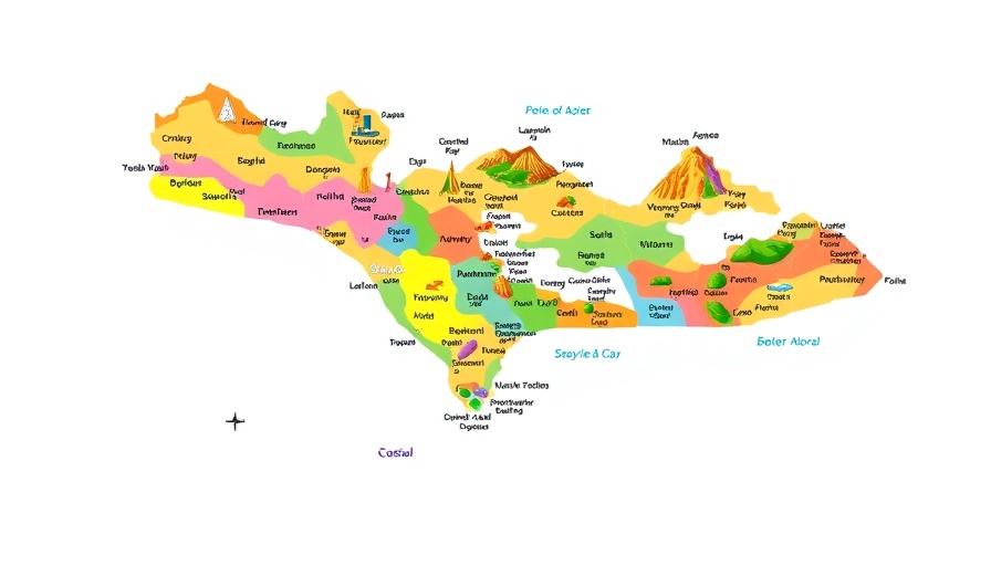 Map highlighting tourist mistakes in Bali regions.
