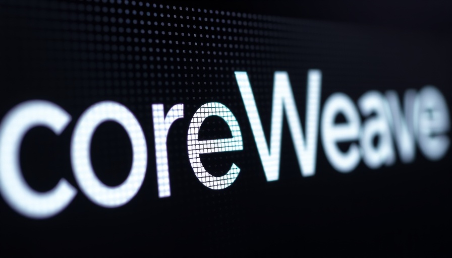 CoreWeave Inc. logo displayed on bright screen.