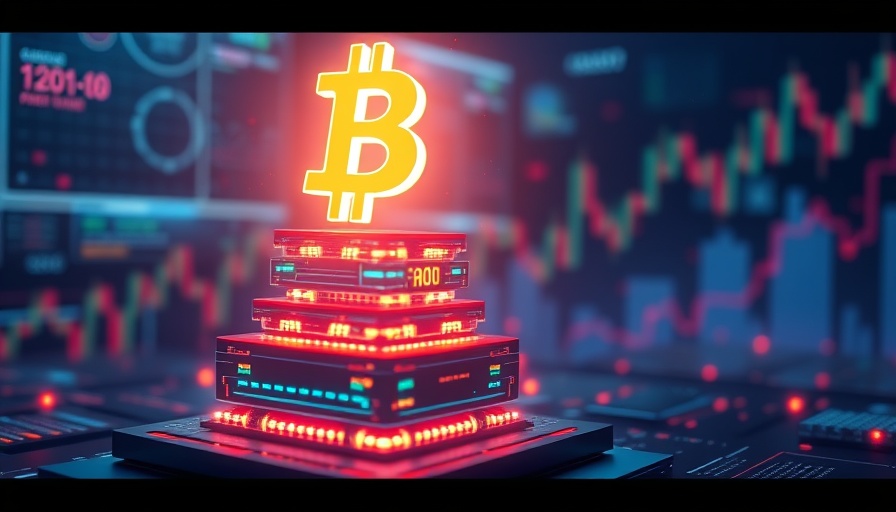 Futuristic digital stack highlights potential crypto growth in 2025.