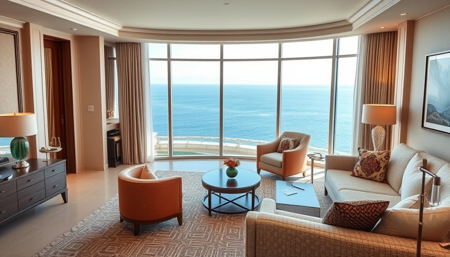 Luxury hotel room with sea view for Rotana Rewards Status Match.