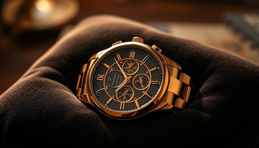Elegant gold watch on velvet, showcasing affordable luxuries.