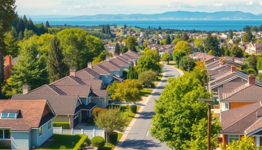 Scenic B.C. neighborhood view highlighting rent concerns
