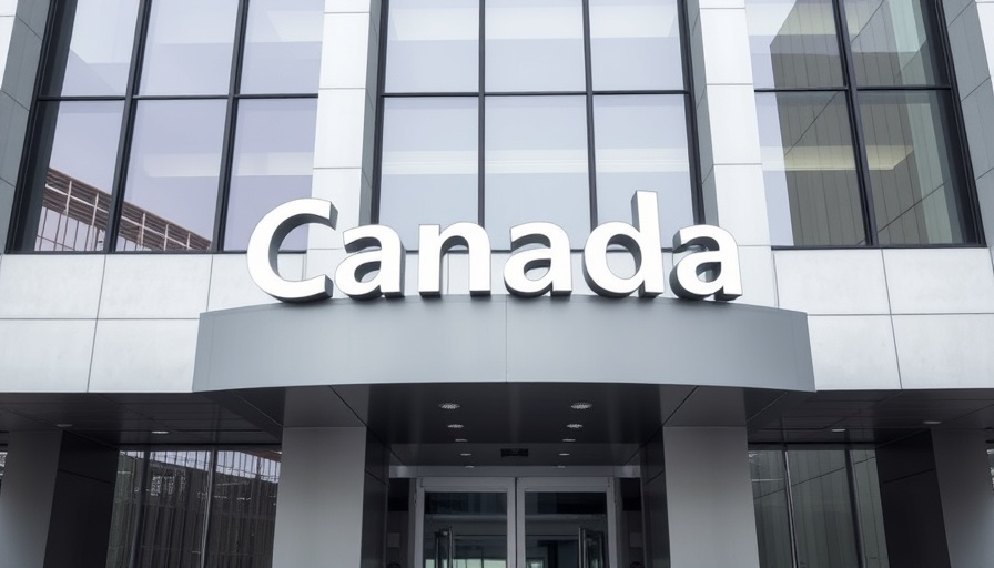 Canada government office entrance for Express Entry permanent residence applications.