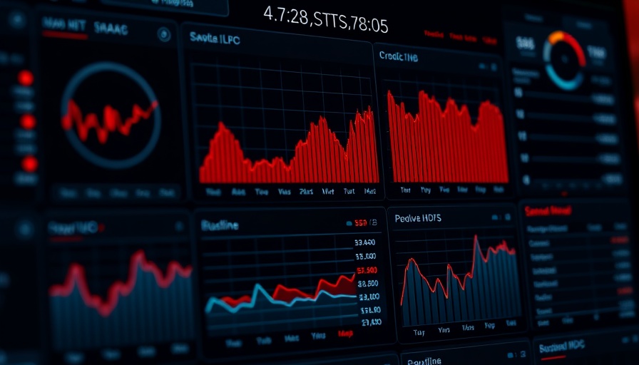 Financial prediction dashboard with highlighted data on US markets.