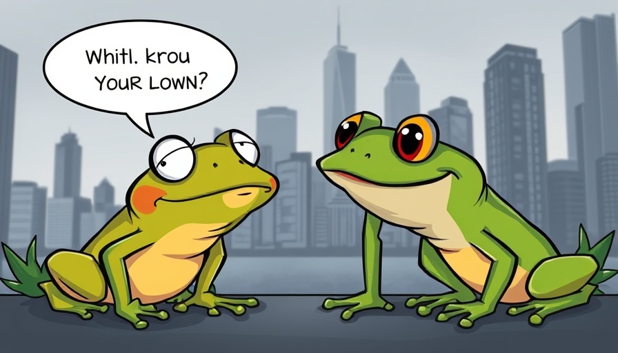 Cartoon frogs discussing best frog to buy, Pepeto Price Prediction theme.