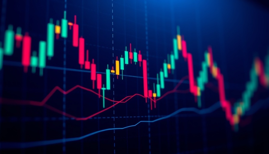 S&P 500 trends analysis with colorful market graph on dark background.