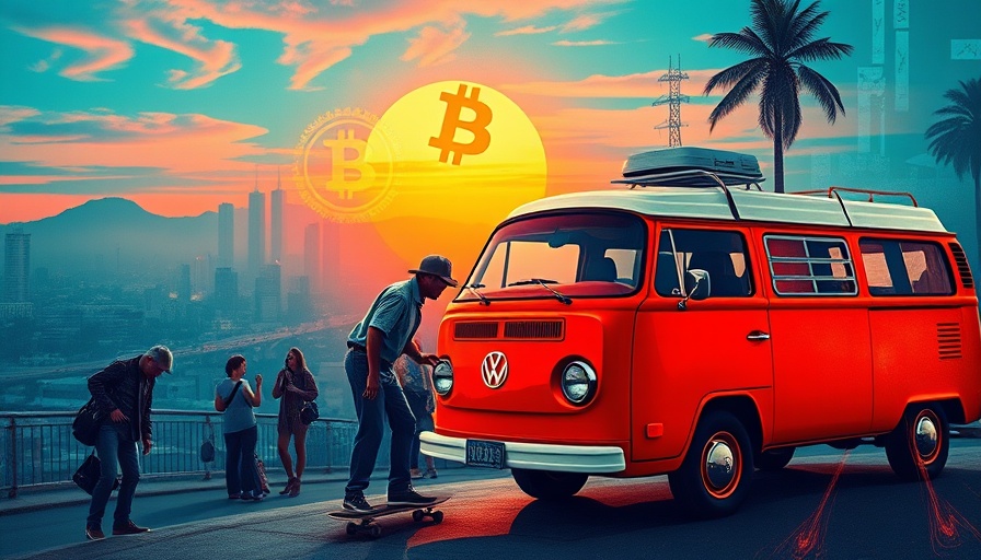 Bitcoin Circular Economy abstract collage with vibrant colors