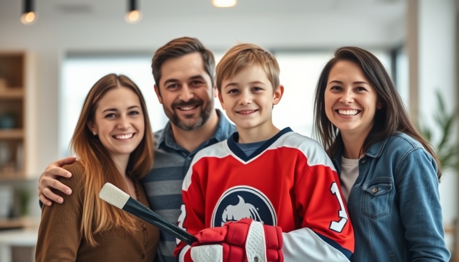 Cole Bieksa with family at Vancouver Giants camp.