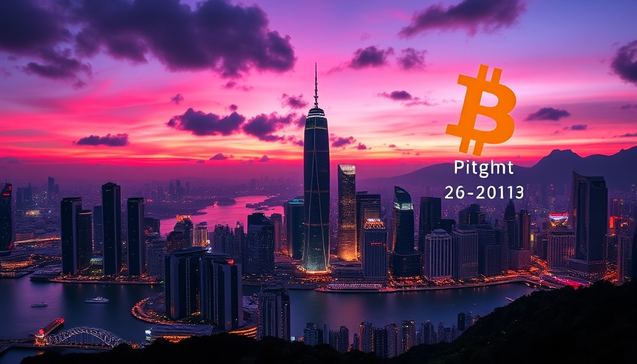 Bitcoin return in Hong Kong 2026 event poster with city skyline.