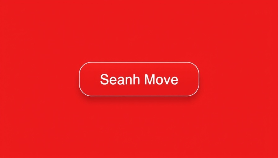 Minimalist button with red background and white text for selection
