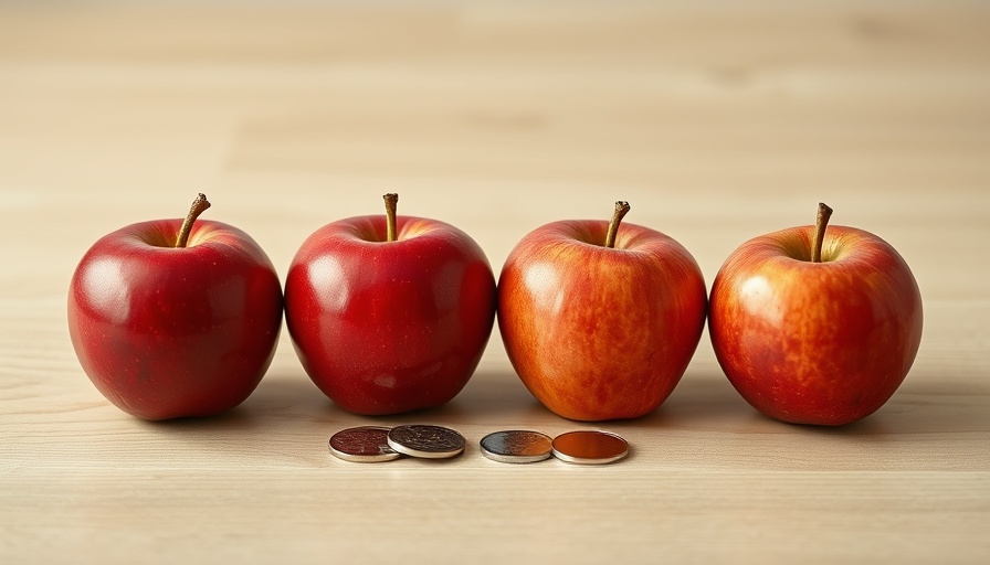 Impact of wealth inequality on investment strategies concept with apples and coins