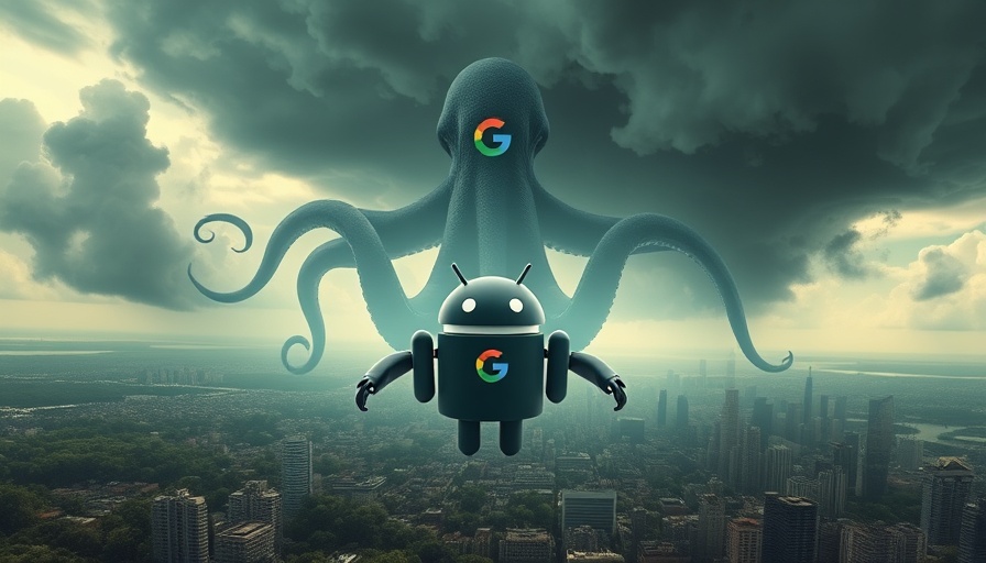 Google Android Lockdown scenario with octopus and cityscapes.