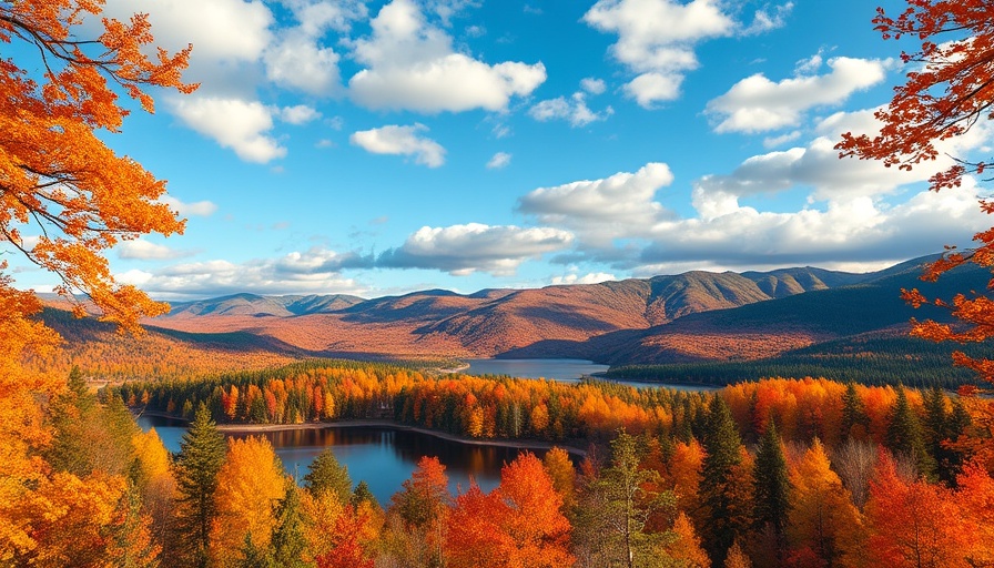 Vibrant autumn landscape in USA, best places to visit in October.