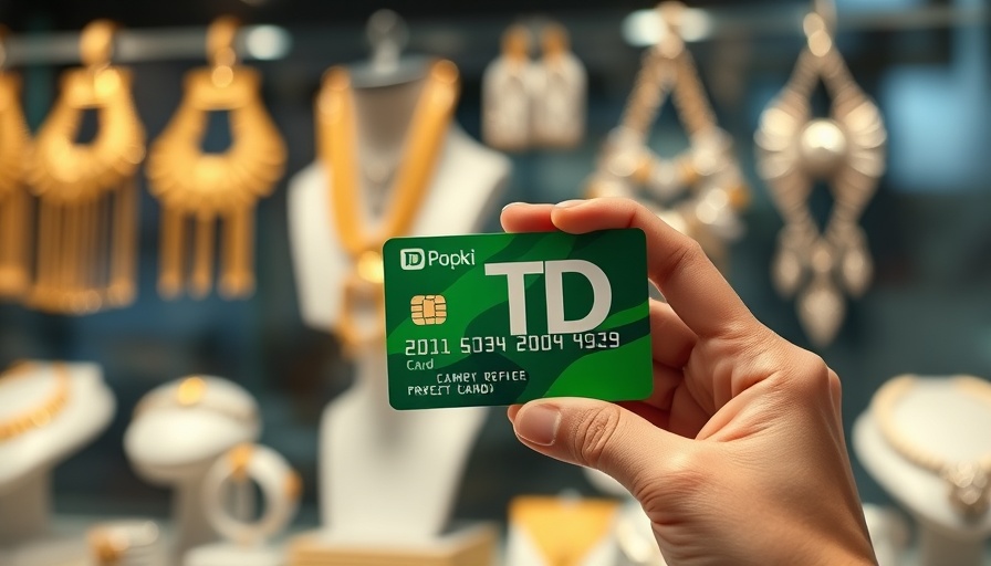 TD Rewards Credit Card Offers in a jewelry store setting.