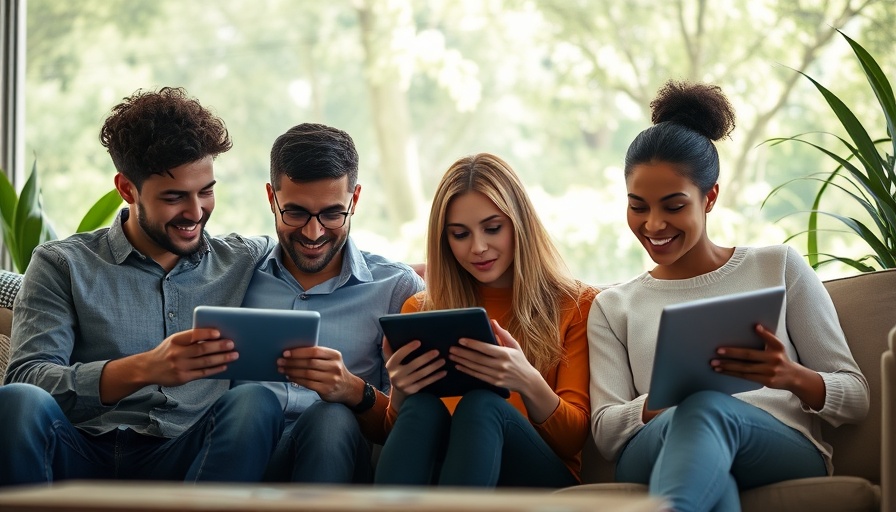 Diverse individuals using technology at home for Smart Home WiFi.