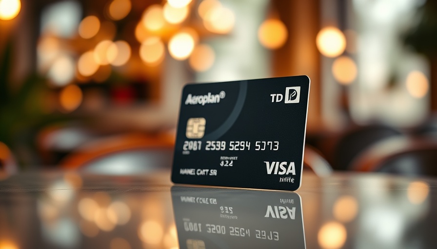 TD® Aeroplan® Visa Infinite Privilege Card on reflective surface.