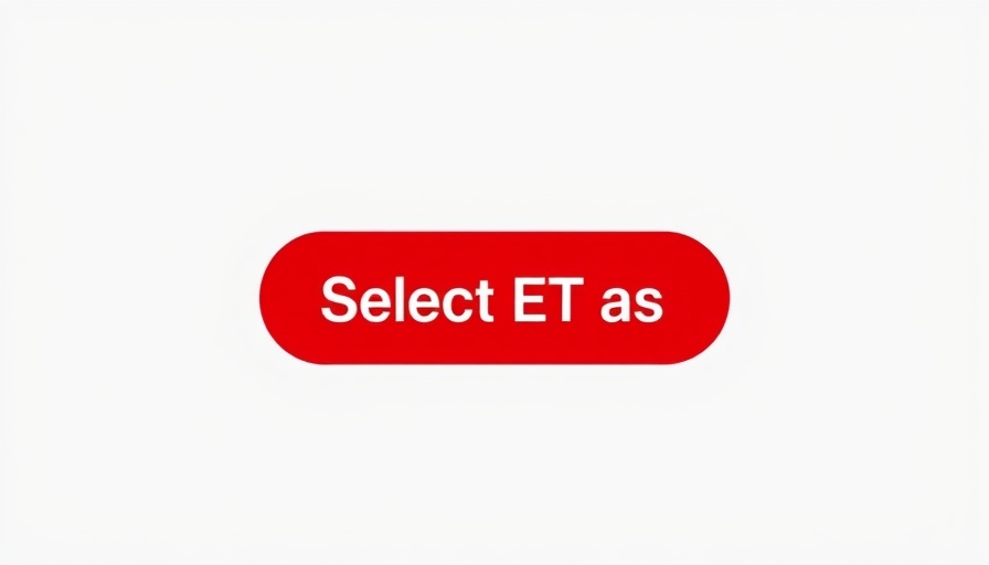 Minimalistic red button design with 'Select ET as'.
