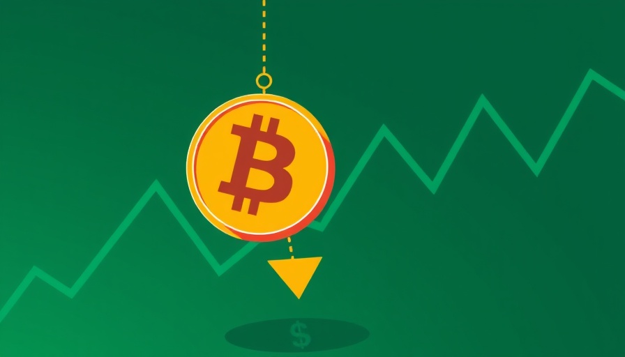Bitcoin treasury firm NAKA shares crash illustration, showing declining trend with arrow.
