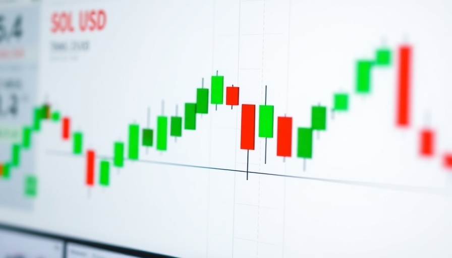 SOL USD candlestick chart showing price movements.