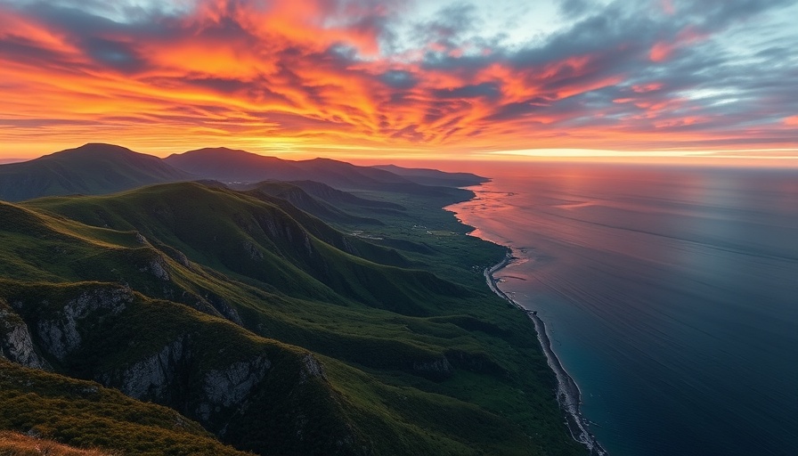 Breathtaking view of Nova Scotia's Cabot Trail at sunset.