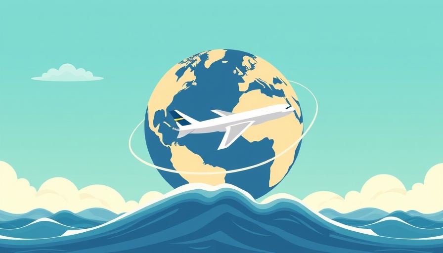 Language learning application illustration with globe and airplane.