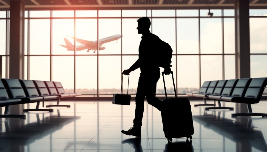 Traveler at airport with airplane in flight, Digi Yatra expansion at airports.
