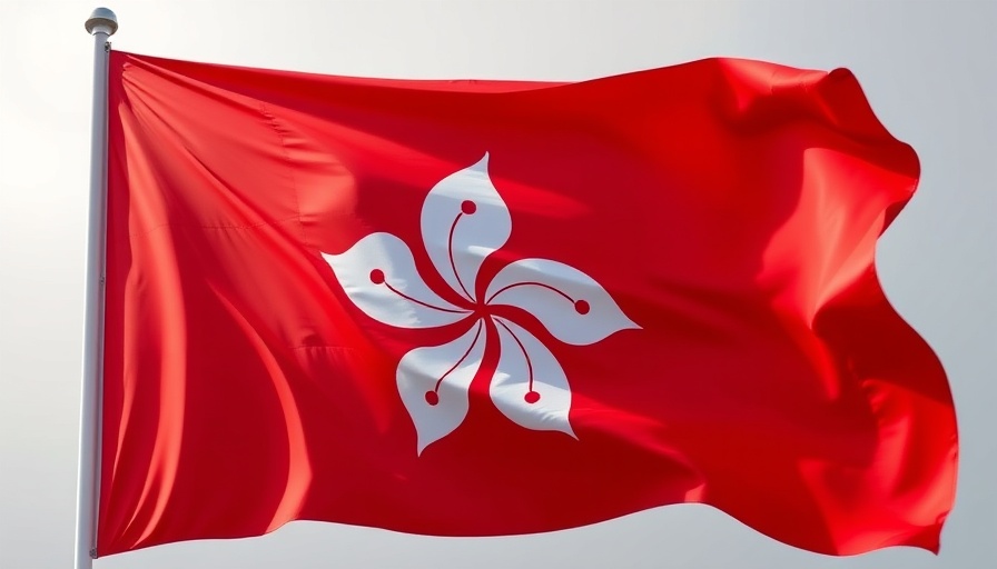Hong Kong flag representing tokenized finance in Hong Kong.