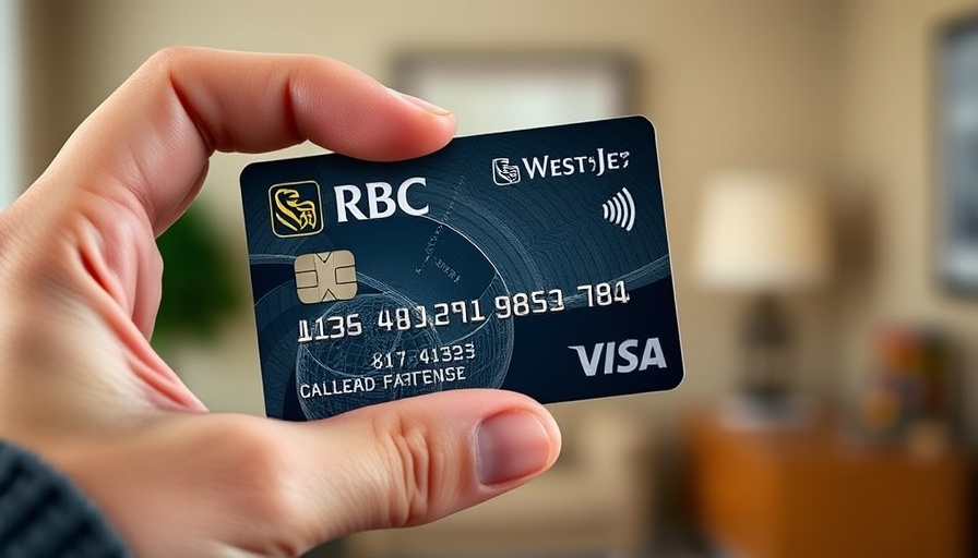 Close-up of hand holding RBC WestJet credit card, indicating updates.