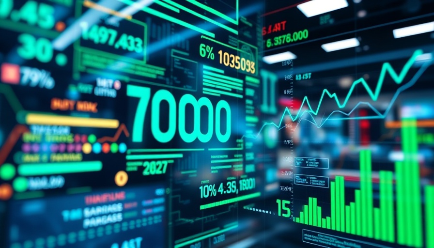 Futuristic digital data visualization in high-tech lab.