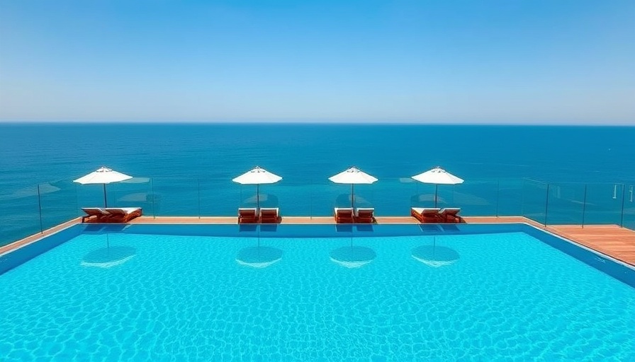 Luxurious seaside infinity pool showcases tranquility.