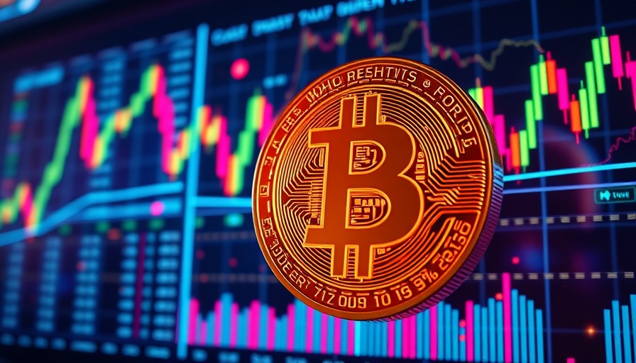 Tezos price analysis with digital currency market charts and Bitcoin symbol.