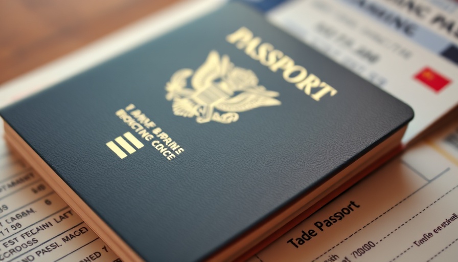 Passport on boarding pass illustrating immigration services role.