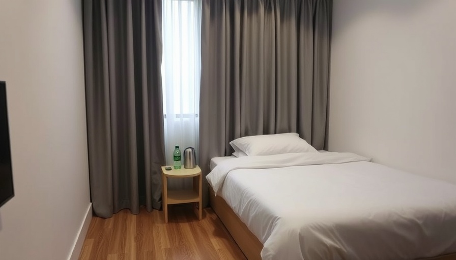 Cozy Bacolod hotel room with minimalistic decor.