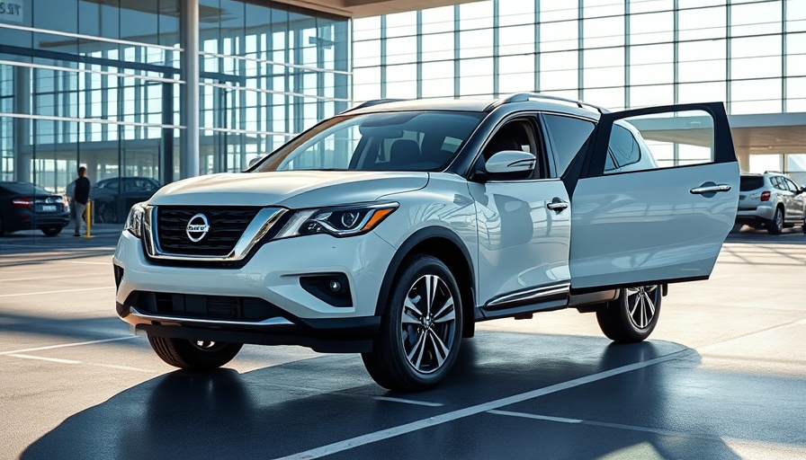 White Nissan SUV at airport parking, Europcar coupon codes