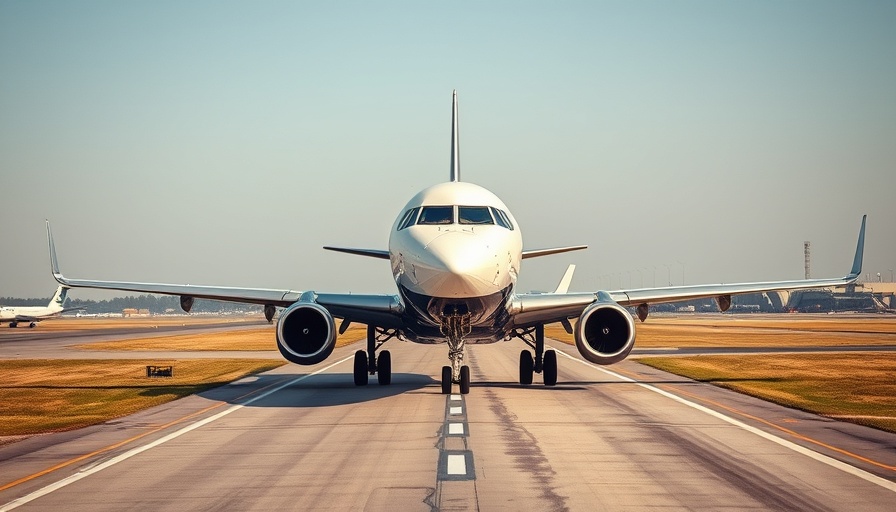 Modern airplane on runway symbolizing India's aviation industry growth.