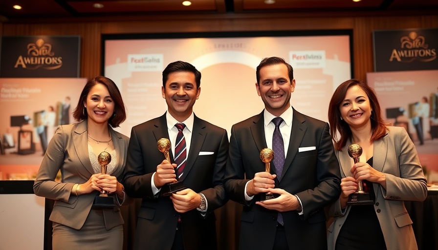 Cebu Pacific sustainability awards ceremony with winners holding trophies.