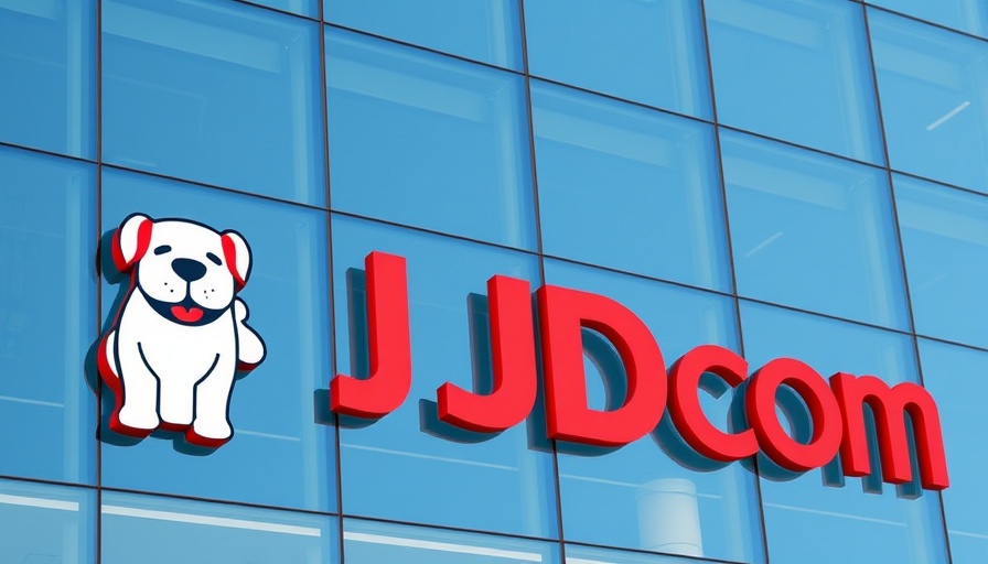JD.com logo on building for Singles Day launch 2025.