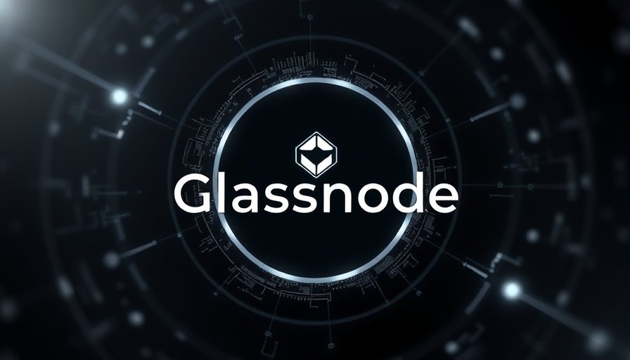 Glassnode logo for Bitcoin market analysis on textured background.