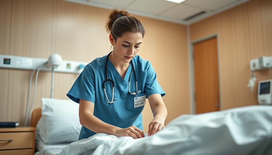 Healthcare worker making bed under inflationary pressures.